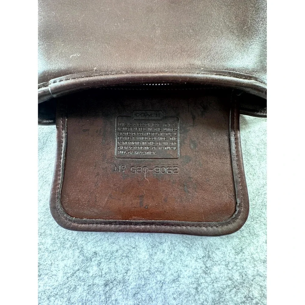 Vintage Coach Mambo 9062 Crossbody Shoulder‎ Bag Women's Brown Mahogany Leather